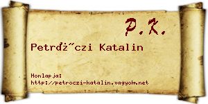 Petróczi Katalin névjegykártya